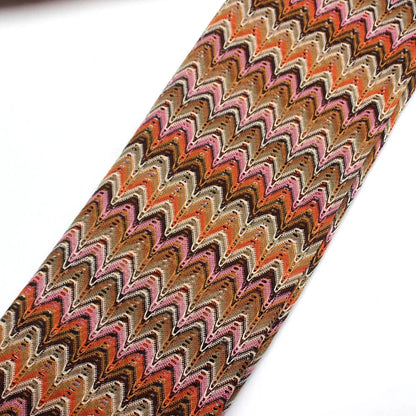 Yackalasi Orange Zig Zag Knitting Lace Fabrics with Wave Stripe