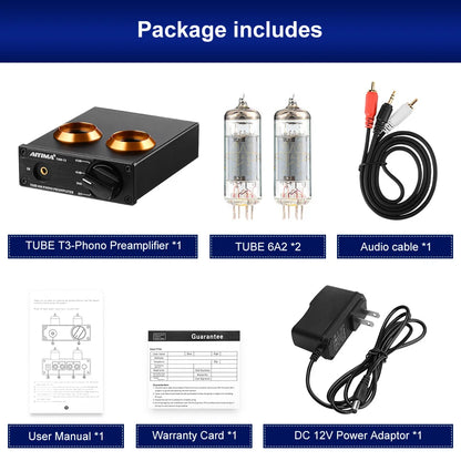 Big River Hardware High-Fidelity Phono Preamp for Turntables with Crystal Clear Sound and Low Distortion