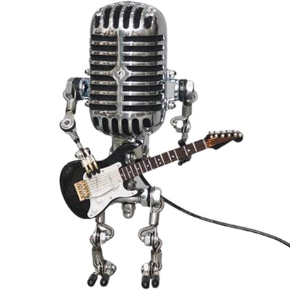 Vintage Microphone Robot Lamp