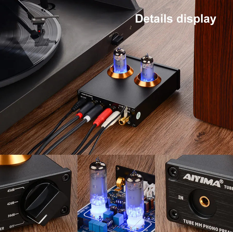 Big River Hardware High-Fidelity Phono Preamp for Turntables with Crystal Clear Sound and Low Distortion