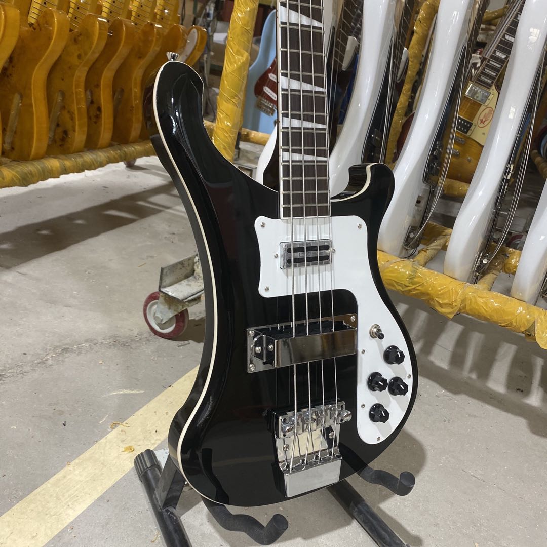 Black Electric Bass Guitar