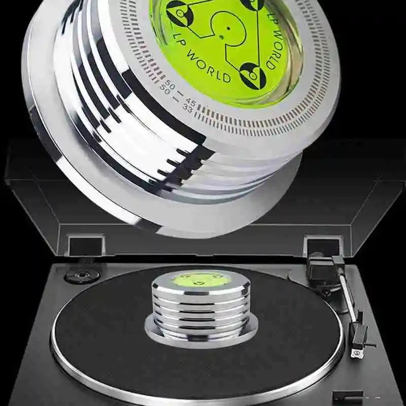 1pcs 60hz for LP Recording Stabilizer Universal Vinyl Record Turntable Aluminum Player With Level Stabilizer Clamp Alloy Weight