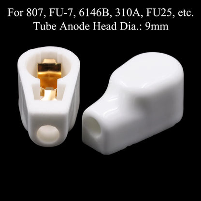 6.4mm 9mm 14mm Ceramic Vacuum Tube Anode Plate Grid Cap Hat For EL504 EL519 EF37 FU-7 807 310A 813 805 811 572B 809