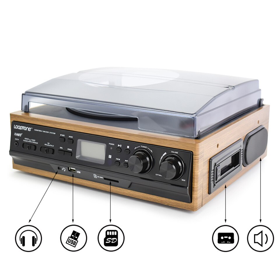 USB Turntable Vinyl LP Record Player