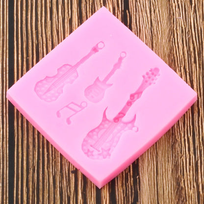 Guitar Shape Silicone DIY Party Cake Mold