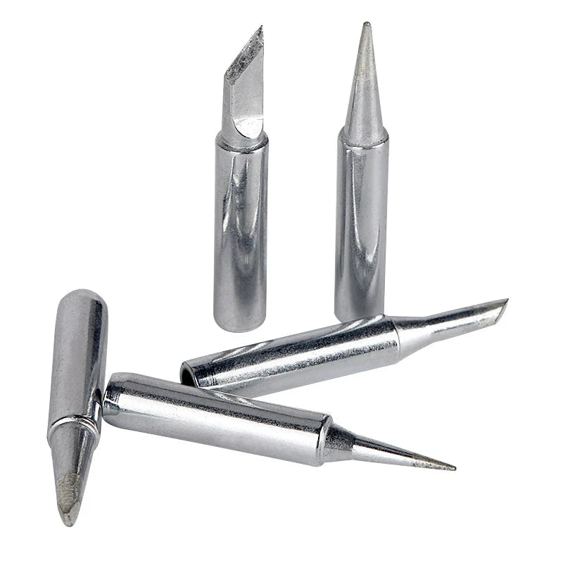 Big River Hardware Premium Pure Copper Soldering Iron Tips 5-Piece Set - Lead-Free, High-Performance for Professional Electronics Repair and DIY Projects
