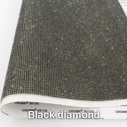 Vibrant adhesive speaker wrap with a sleek design, featuring a decorative glass rhinestone trim for a stylish and elegant touch.