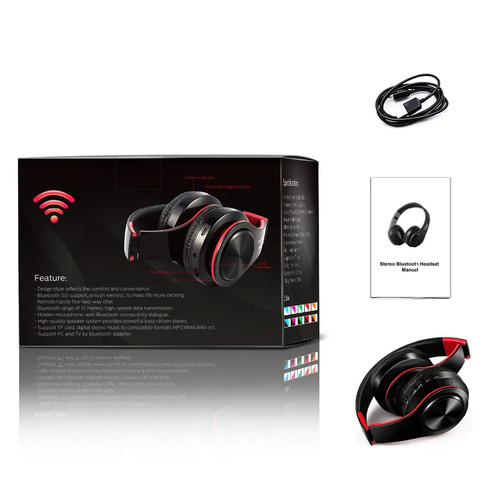 Colorful Stereo Foldable Wireless Headphone