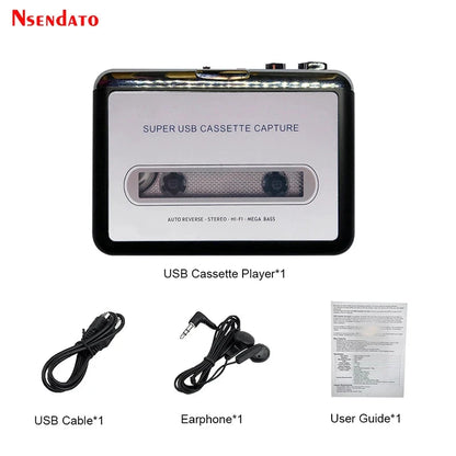 Big River Hardware Portable Cassette Player with MP3 Conversion