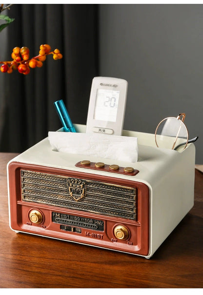 Mid Century Modern Tissue Box Cover Retro Radio