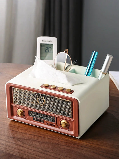 Mid Century Modern Tissue Box Cover Retro Radio