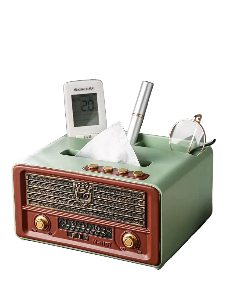 Mid Century Modern Tissue Box Cover Retro Radio