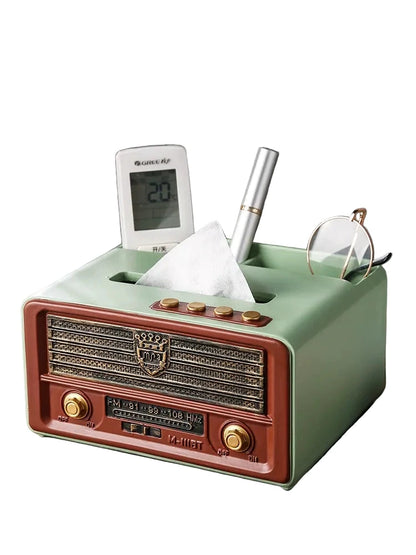 Mid Century Modern Tissue Box Cover Retro Radio