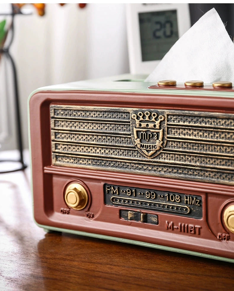 Mid Century Modern Tissue Box Cover Retro Radio