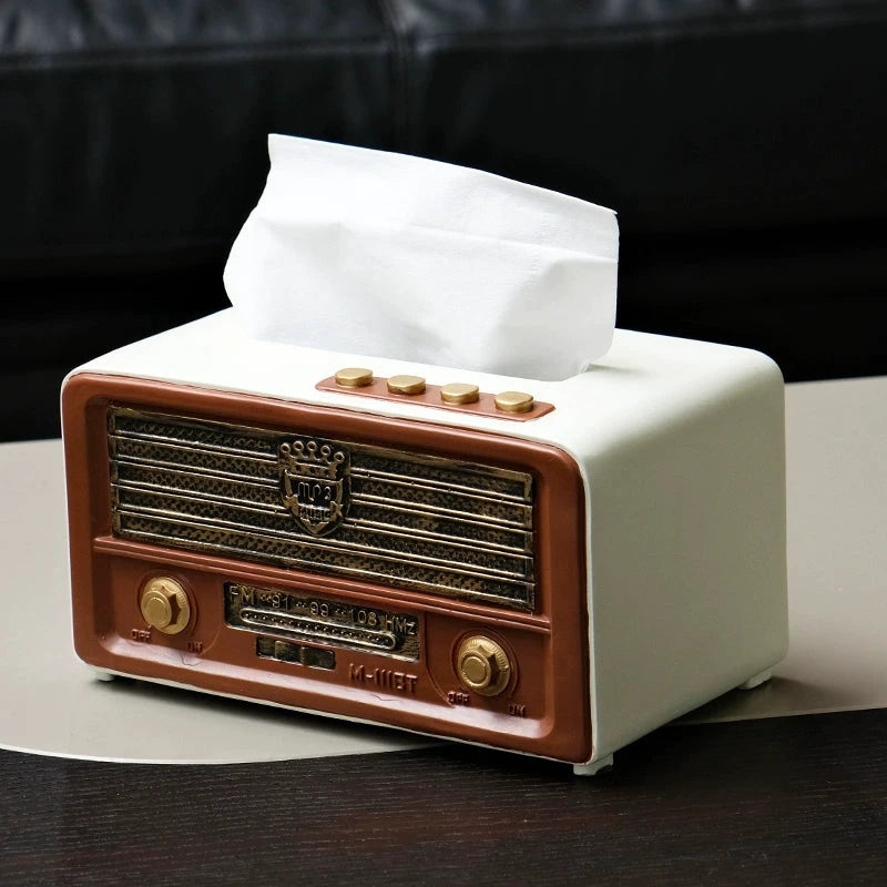 Mid Century Modern Tissue Box Cover Retro Radio