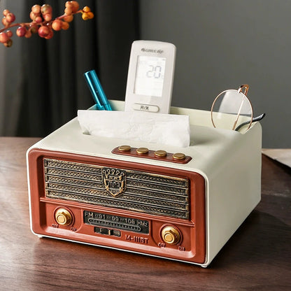 Mid Century Modern Tissue Box Cover Retro Radio