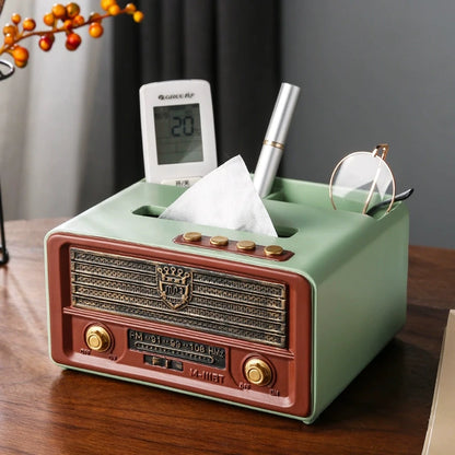 Mid Century Modern Tissue Box Cover Retro Radio