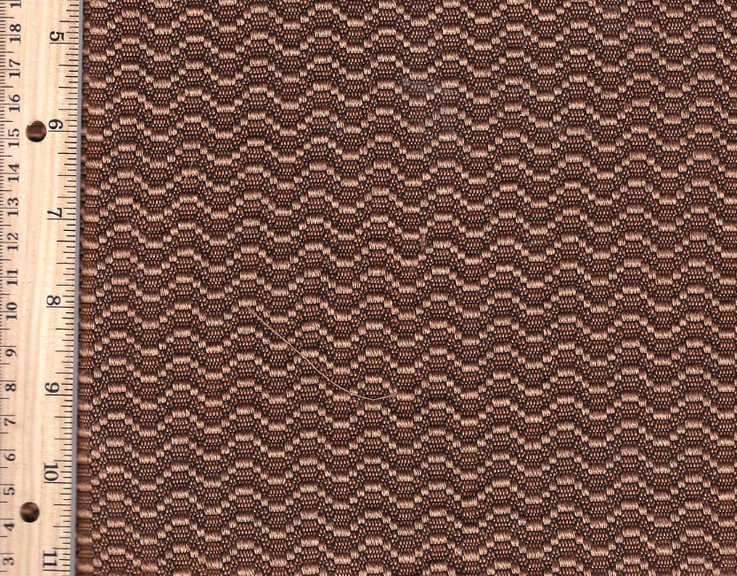 Coppery-brown wave patterned vintage speaker grill cloth for authentic radio restorations