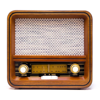 Fuse Audio Retro Bluetooth AM/FM Radio – Wood Finish, AUX & Wireless Audio