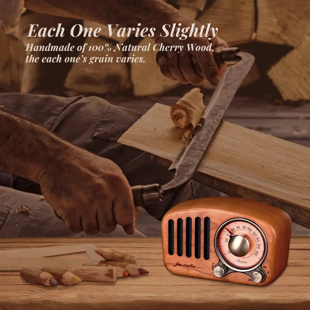 Big River Hardware Vintage Bluetooth Radio - Portable Retro Design