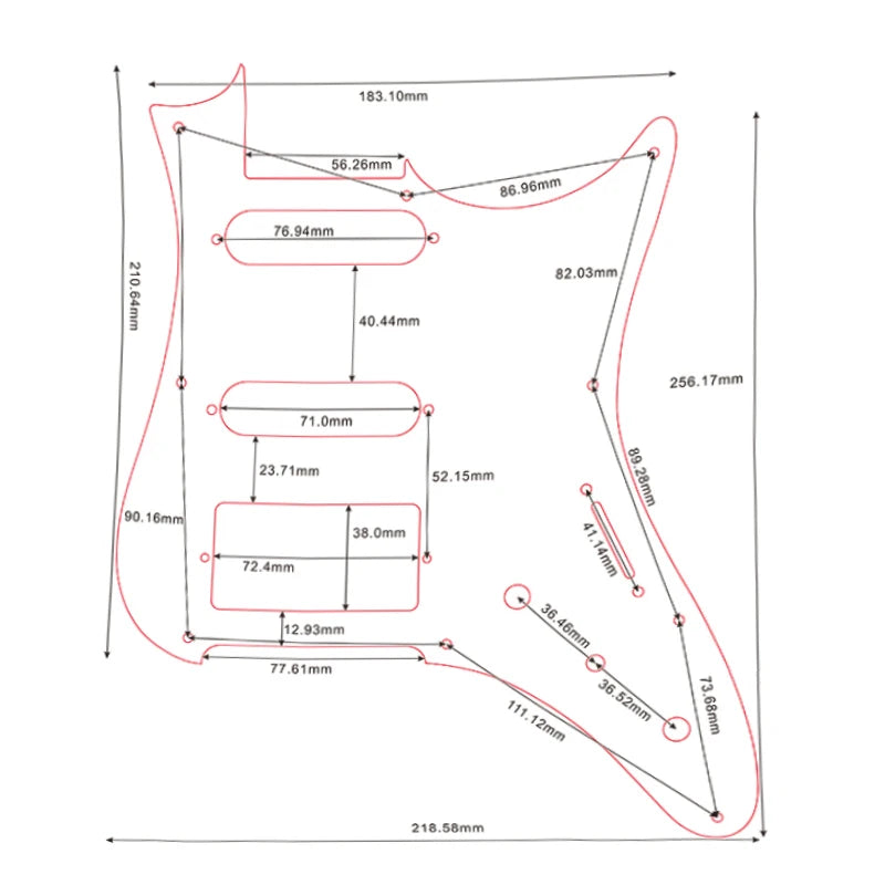 Ibanez Custom Pickguard SSH Multicolor