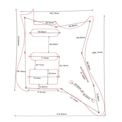 Ibanez Custom Pickguard SSH Multicolor