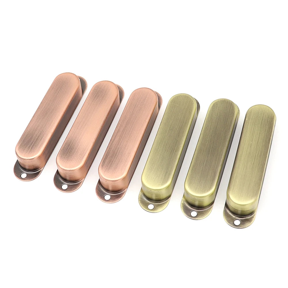 Big River Hardware Single Coil Pickup Covers: Premium Metal for Noise Reduction, Stylish Colors in Black, Silver, Gold, Bronze, Red Copper for Guitar Enthusiasts