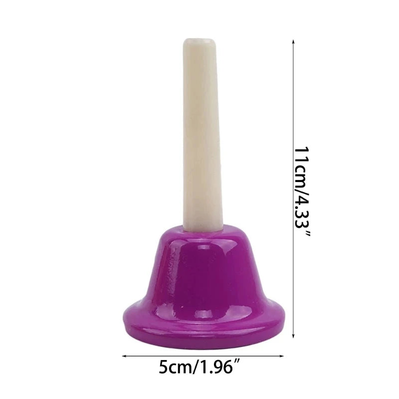 Hand Bells instrument 8Tone Colorful Set for Kids