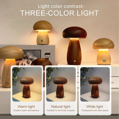 Beech Wood Mushroom Night Light