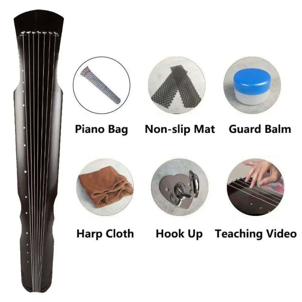 Beginner Guqin Instrument – Traditional Chinese Zither, Paulownia & Azusa Wood