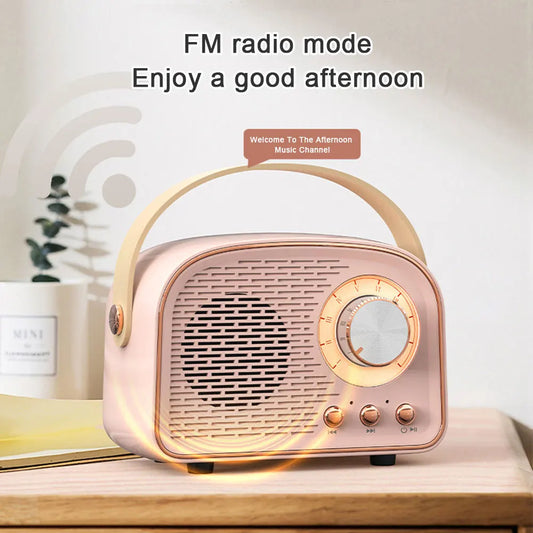 Retro Bluetooth Speaker  With FM Radio