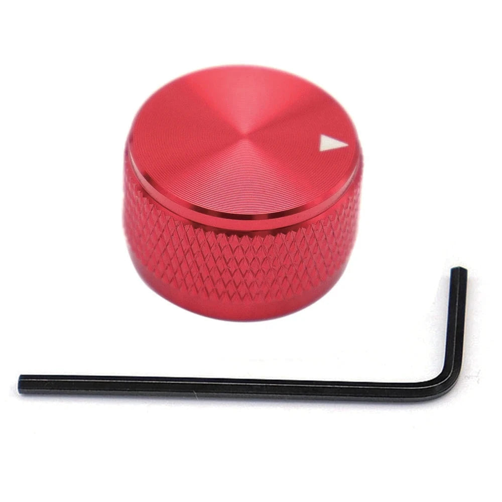 1pc/2pc Aluminium Guitar Metal Knobs 1/4" Metal Pot Knobs with Indicator and Set Screw for Guitar/Bass/Audio Equipments