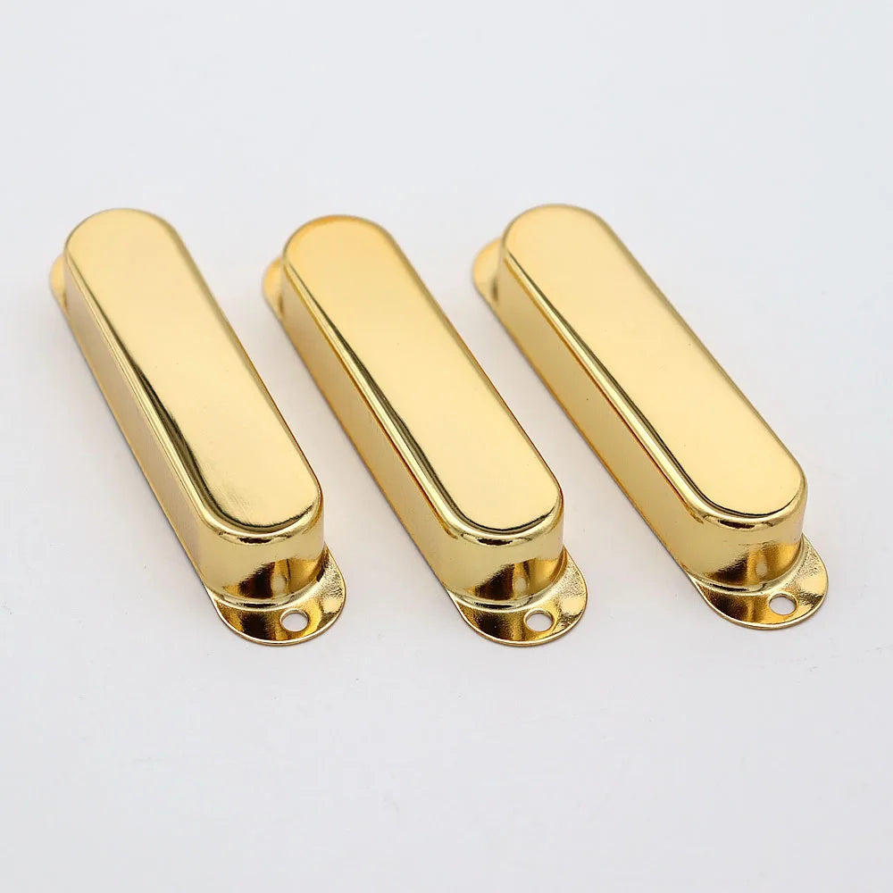 Big River Hardware Single Coil Pickup Covers: Premium Metal for Noise Reduction, Stylish Colors in Black, Silver, Gold, Bronze, Red Copper for Guitar Enthusiasts