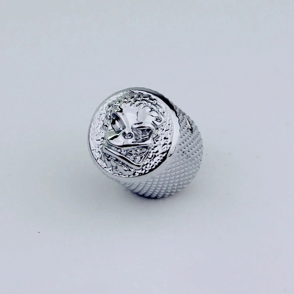 Big River Hardware Premium Zinc Alloy Skull Potentiometer Knobs for Electric Guitars with 6mm Inner Diameter