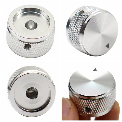 1pc/2pc Aluminium Guitar Metal Knobs 1/4" Metal Pot Knobs with Indicator and Set Screw for Guitar/Bass/Audio Equipments