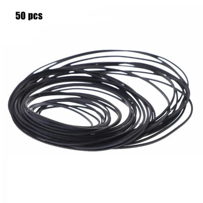 50/100Pcs 1/2/3/4mm Width Universal Mix Cassette Tape Machine Belts Assorted Flat Rubber Belt for CD DVD Recorders Walkman