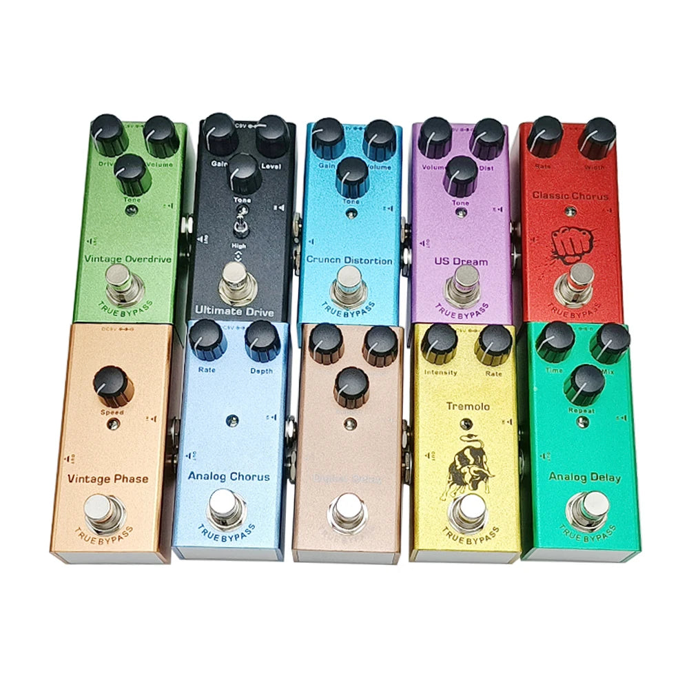 Big River Hardware Vintage Tube Screamer Overdrive Pedal with True Bypass