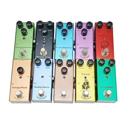 Big River Hardware Vintage Tube Screamer Overdrive Pedal with True Bypass