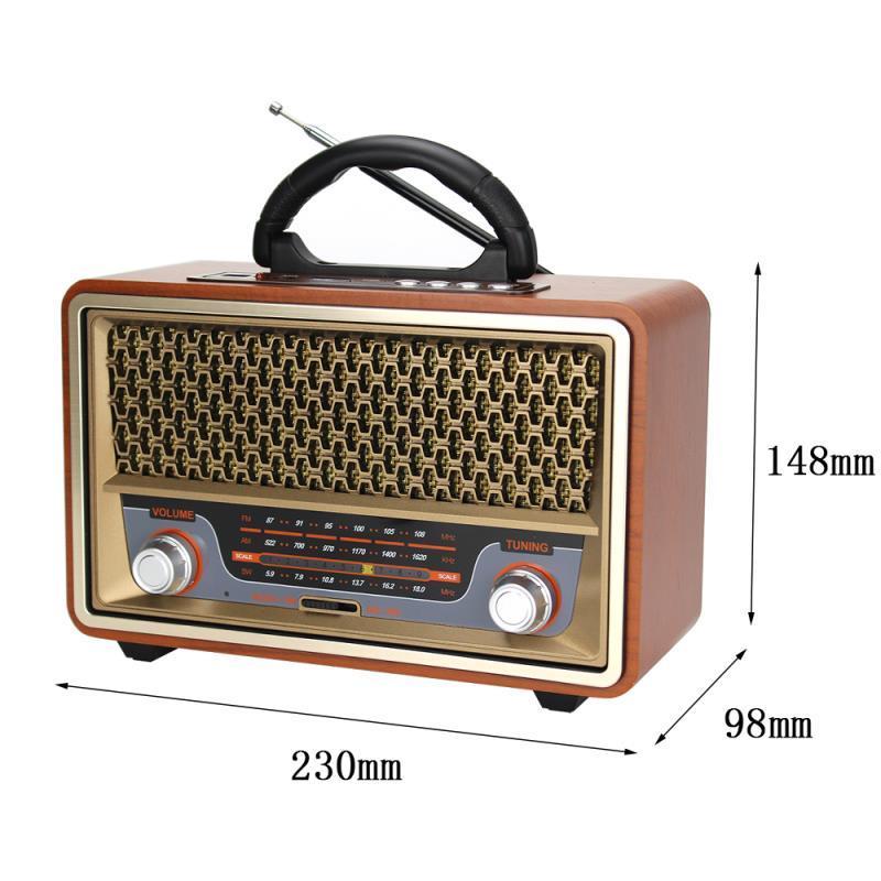 Shortwave Wooden Retro Radio