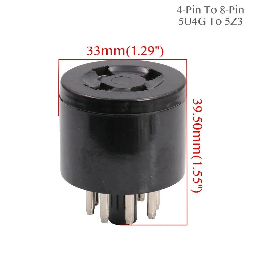 1pc Vacuum Tube Converter Adapte 8pin to 4pin 4pin to 8pin Tin plated for 5Z3 to 274B Vacuum tube HiFi Guitar audio amplifier