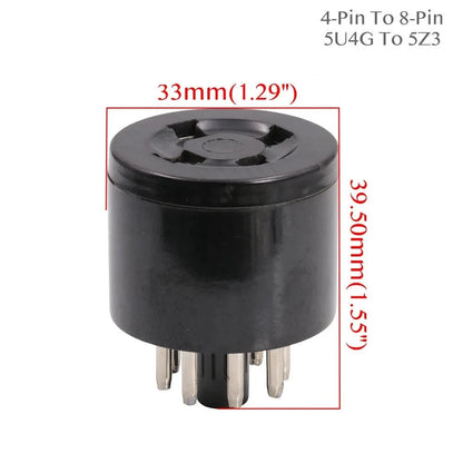 1pc Vacuum Tube Converter Adapte 8pin to 4pin 4pin to 8pin Tin plated for 5Z3 to 274B Vacuum tube HiFi Guitar audio amplifier