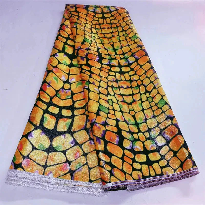 Big River Hardware African Style Gold Jacquard Speaker Cloth