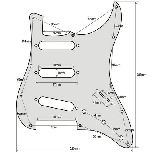 Strat Pickguard With Backplate 13 Colors
