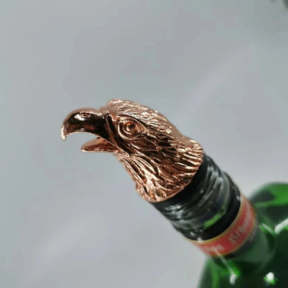Big River Hardware Zinc Alloy Animal Head Wine Pourer - Deer Elk Lion Designs for Stylish Bar Accessories and Wine Enthusiasts