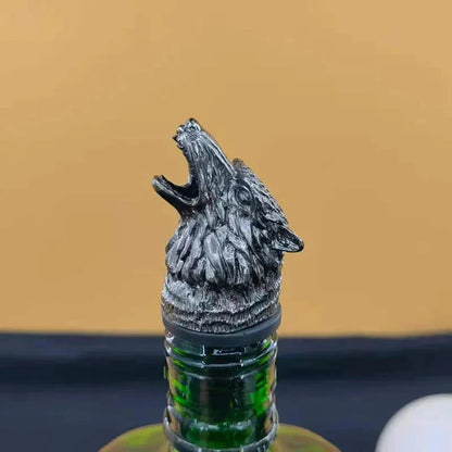 Big River Hardware Zinc Alloy Animal Head Wine Pourer - Deer Elk Lion Designs for Stylish Bar Accessories and Wine Enthusiasts