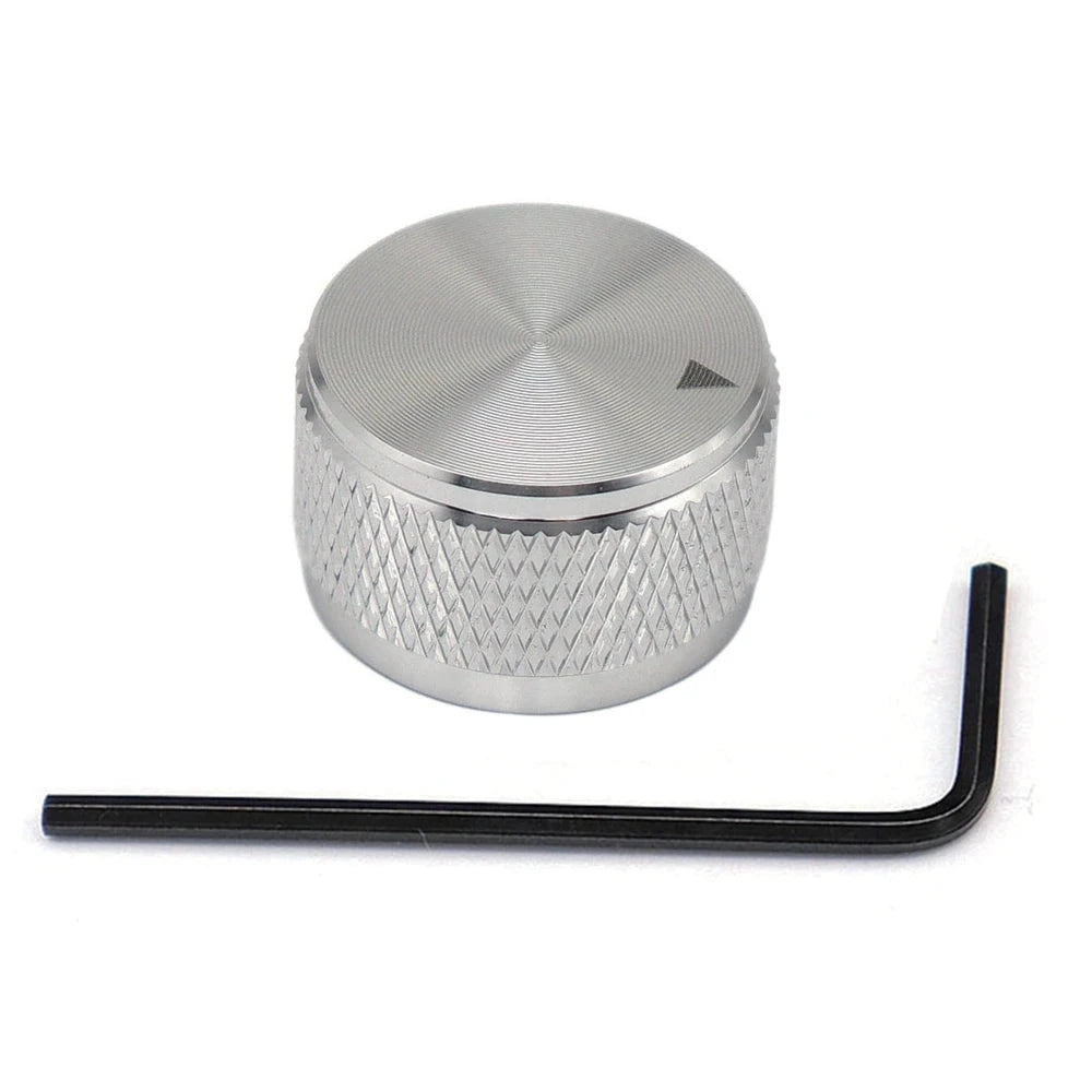 1pc/2pc Aluminium Guitar Metal Knobs 1/4" Metal Pot Knobs with Indicator and Set Screw for Guitar/Bass/Audio Equipments