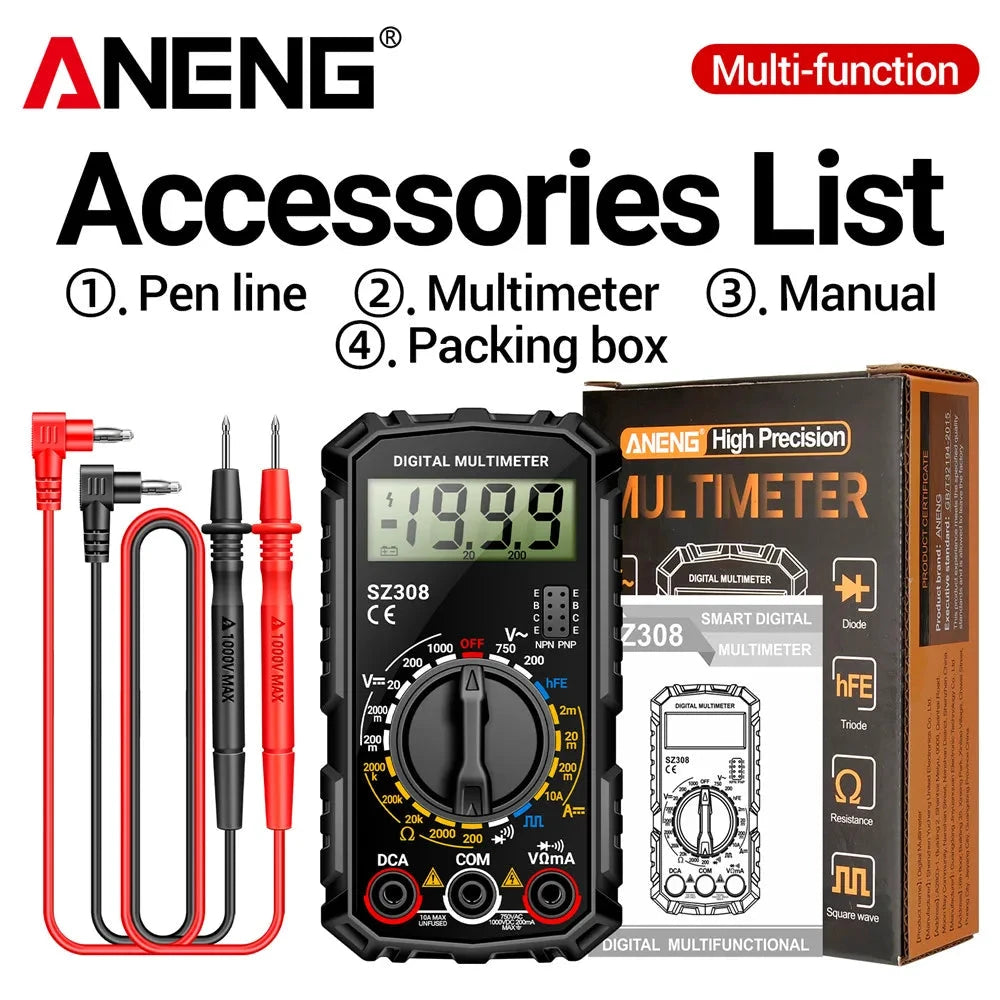 Big River Hardware Handheld Digital Multimeter LCD Backlight