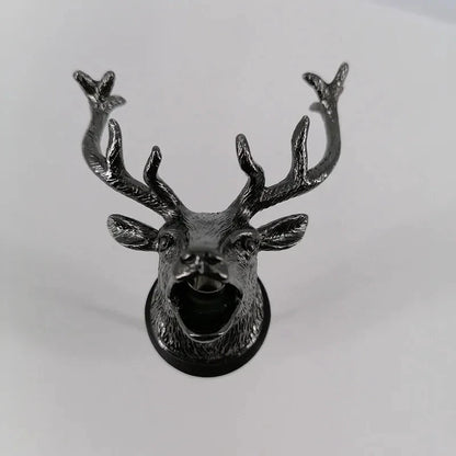 Big River Hardware Zinc Alloy Animal Head Wine Pourer - Deer Elk Lion Designs for Stylish Bar Accessories and Wine Enthusiasts