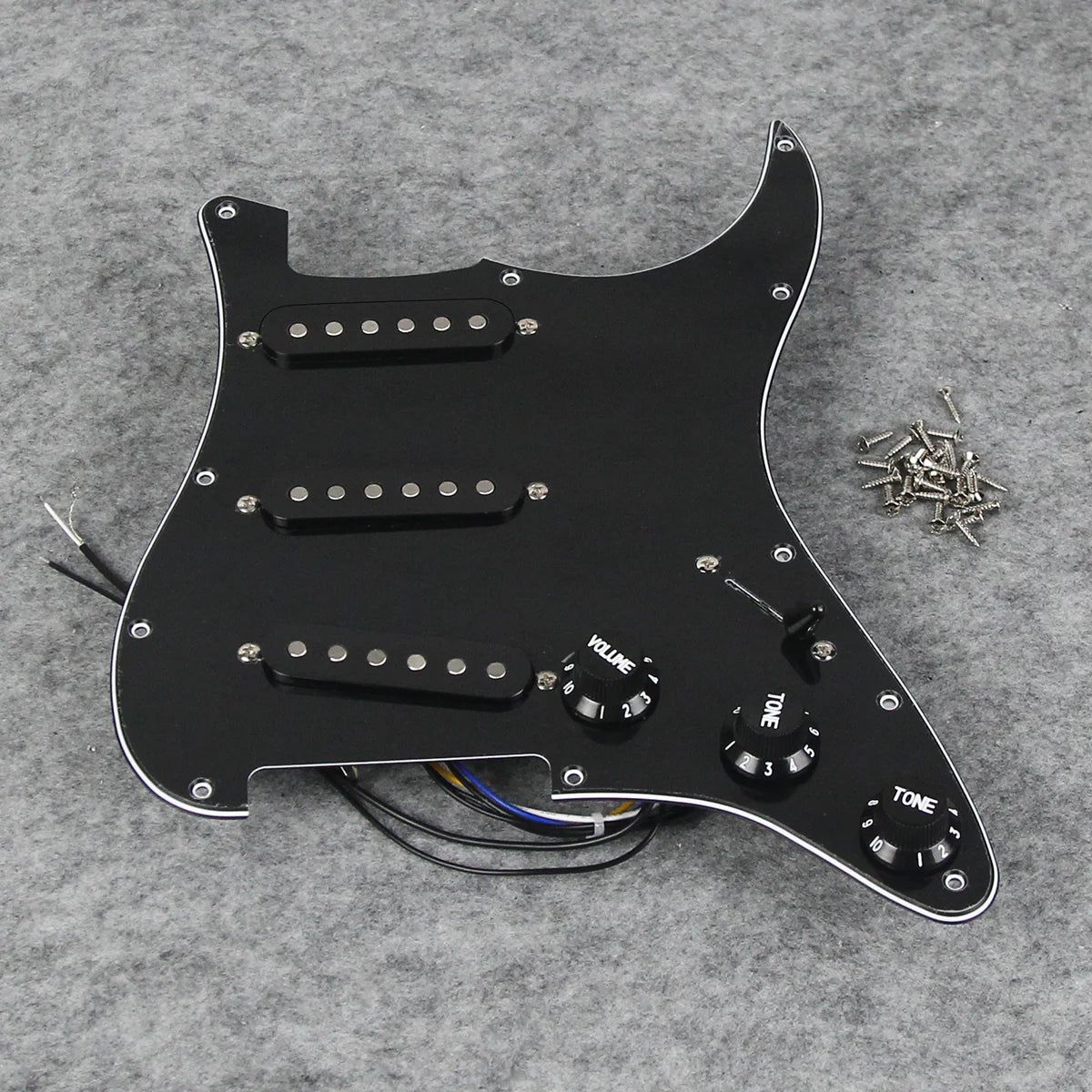 Big River Hardware Alnico 5 SSS Loaded Pickguard for ST Guitars
