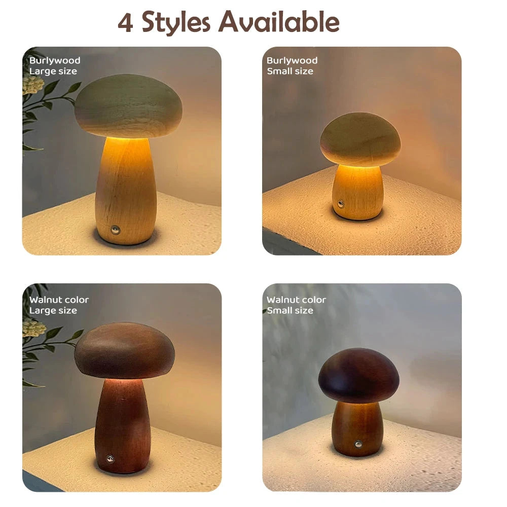 Beech Wood Mushroom Night Light